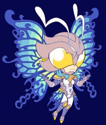 Rule 34 | antennae, bug, butterfly wings, covered eyes, digimon, highres, hudiemon, insect wings, wings
