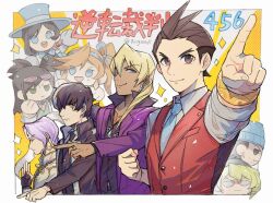 Rule 34 | ace attorney, beard stubble, buttoned cuffs, buttons, chain, chain necklace, collared jacket, facial hair, jacket, kaeru (qingwali), necklace, outside border, stubble, tagme