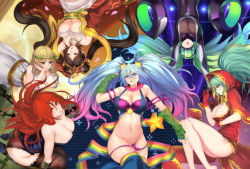 Rule 34 | 1girl, alternate costume, alternate hairstyle, aqua eyes, aqua hair, arcade sona, areola slip, armpits, barefoot, black hair, black panties, blonde hair, blue eyes, blue hair, bodysuit, bra, breasts, chestnut mouth, cleavage, dj sona, drill hair, drooling, earrings, closed eyes, gloves, green hair, grey eyes, groin, guqin sona, hair ornament, head wreath, helmet, highres, hood, jewelry, lace, lace-trimmed legwear, lace-trimmed panties, lace trim, large breasts, league of legends, lipstick, looking at viewer, lying, makeup, multicolored hair, multiple persona, muse sona, nail polish, navel, necklace, nipple slip, nipples, on back, on side, on stomach, open mouth, panties, panty pull, parted lips, pd (pdpdlv1), pentakill (league of legends), pentakill sona, petals, pink hair, purple bra, purple panties, red eyes, red hair, ribbon, saliva, silent night sona, sleeping, sona (league of legends), spikes, star (symbol), star hair ornament, thighhighs, twintails, two-tone hair, underboob, underwear, visor