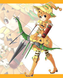 Rule 34 | armor, bow (weapon), capcom, hat, monster hunter (series), monster hunter portable 3rd, mosgharl (armor), pumpkin, weapon, witch hat