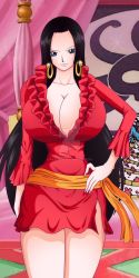 Rule 34 | boa hancock, breasts, breasts out, cleavage, highres, huge breasts, one piece, underboob