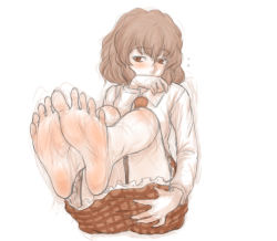 Rule 34 | 1girl, ascot, bare legs, barefoot, blush, checkered clothes, checkered skirt, covering own mouth, feet, foot focus, full body, kazami yuuka, kuro suto sukii, long sleeves, long toenails, outstretched foot, red eyes, shirt, simple background, sketch, skirt, soles, solo, toenails, toes, touhou, white background