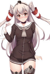 Rule 34 | 10s, 1girl, absurdres, amatsukaze (kancolle), blush, breasts, brown eyes, choker, covered erect nipples, dress, fujirin, gloves, hair tubes, highres, kantai collection, long hair, looking at viewer, navel, nipples, no bra, panties, sailor dress, school uniform, see-through, serafuku, short dress, side-tie panties, silver hair, simple background, single glove, small breasts, solo, tears, thighhighs, twintails, two side up, underwear, white background