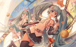 Rule 34 | 3girls, :d, absurdres, aqua hair, aqua necktie, arm tattoo, bare arms, black footwear, black skirt, black sleeves, blue eyes, boots, candy, closed eyes, collared shirt, detached sleeves, dress, floating hair, food, hair between eyes, hair ornament, hatsune miku, hatsune miku (nt), headphones, highres, holding, holding candy, holding food, holding lollipop, holding microphone, lollipop, long hair, long sleeves, looking at viewer, microphone, miniskirt, multiple girls, music, necktie, number tattoo, open mouth, pleated skirt, shirt, short dress, singing, skirt, sleeveless, sleeveless dress, sleeveless shirt, smile, soukl.m, tattoo, thigh boots, thighhighs, very long hair, vocaloid, white dress, white shirt, wing collar, zettai ryouiki