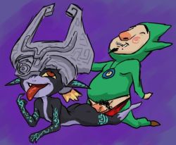 Rule 34 | 1boy, 1girl, ahegao, clothed sex, crossover, flat chest, fucked silly, hetero, lowres, midna, nintendo, sex, simple background, the legend of zelda, the legend of zelda: majora&#039;s mask, the legend of zelda: twilight princess, tingle, ugly man