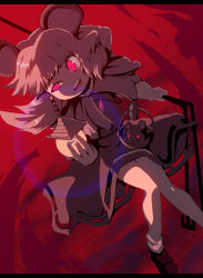 Rule 34 | 1girl, animal ears, basket, bishamonten&#039;s pagoda, female focus, grey hair, highres, jewelry, mouse (animal), mouse ears, mouse tail, nazrin, pendant, red eyes, shape, short hair, solo, syope, tail, touhou