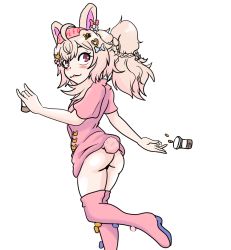 Rule 34 | alternate hairstyle, ass, phase connect, pink hair, pipkin pippa, rabbit ears, rabbit tail, tagme, taroni (artist)