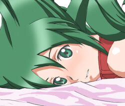 Rule 34 | 1girl, green eyes, green hair, long hair, looking at viewer, solo, solty rei, solty revant, yomi (indigoriver)