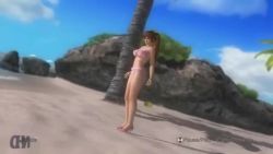 Rule 34 | 1girl, 3d, animated, ass, beach, bikini, breasts, brown eyes, brown hair, cleavage, day, dead or alive, dead or alive 5, dead or alive 5 last round, female focus, hair ribbon, heels, kasumi (doa), large breasts, long hair, midriff, video, navel, ocean, palm tree, pink bikini, polka dot, polka dot bikini, ponytail, ribbon, sand, sandals, solo, sound, stomach, swimsuit, tagme, toeless footwear, tree, water, yellow ribbon