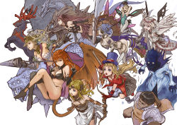 Rule 34 | 2boys, 6+girls, antlers, armor, athena (lord of vermilion), bare shoulders, beard, black hair, blonde hair, blue eyes, blue hair, bow (weapon), breasts, brown eyes, character request, cleavage, closed eyes, cybele (lord of vermilion), demon girl, dragon, drill hair, elbow gloves, eyepatch, facial hair, fairy (lord of vermilion), gauntlets, gloves, glowing, glowing eyes, hat, head wings, highres, horns, lance, large breasts, leviathan (mythology), lilith (lord of vermilion), long hair, lord of vermilion, medium breasts, mizore akihiro, monster, multiple boys, multiple girls, open mouth, pointy ears, polearm, red eyes, red gloves, red hair, reindeer, sharp teeth, short hair, small breasts, smile, succubus (lord of vermilion), sword, teeth, top hat, twintails, valkyrie, valkyrie (lord of vermilion), weapon, white hair, wings