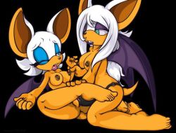 Rule 34 | 2girls, age difference, bat (animal), dildo, furry, incest, mature female, mother and daughter, multiple girls, noir the bat, nude, rouge the bat, sonic (series), strap-on, vaginal, wings, yuri