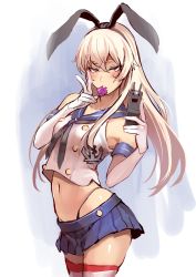Rule 34 | 10s, 1girl, aged up, anchor, anchor hair ornament, bad id, bad pixiv id, black panties, blonde hair, blush, brown eyes, cellphone, condom, condom in mouth, condom wrapper, elbow gloves, gloves, hair ornament, hairband, highleg, highleg panties, highres, kantai collection, long hair, looking at viewer, microskirt, mouth hold, navel, nbo, panties, personification, phone, rensouhou-chan, selfie, shimakaze (kancolle), sketch, skindentation, skirt, solo, striped clothes, striped thighhighs, thighhighs, underwear, v, white gloves