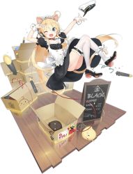 Rule 34 | 1girl, ahoge, albacore (a catty surprise!) (azur lane), albacore (azur lane), animal ears, arms up, azur lane, between legs, black dress, black footwear, black hairband, blonde hair, blue eyes, blush, bow, box, breasts, cardboard box, cat ears, cat girl, cat tail, chestnut mouth, closed eyes, collar, dress, frilled hairband, frilled thighhighs, frills, full body, garter straps, hair between eyes, hairband, hat, unworn hat, unworn headwear, highres, kani biimu, long hair, official alternate costume, official art, one eye closed, peaked cap, puffy short sleeves, puffy sleeves, red collar, shoes, short sleeves, small breasts, smile, tail, tail between legs, tail bow, tail ornament, thighhighs, torpedo, transparent background, very long hair, white bow, white headwear, white thighhighs, wrist cuffs