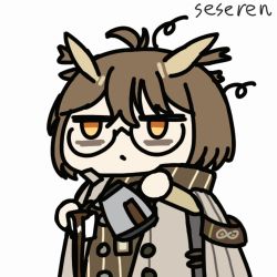 Rule 34 | 1girl, animated, animated gif, arknights, coffee, coffee maker, coffee mug, cup, female focus, glasses, lowres, mug, seseren, silence (arknights), sleepy, solo, spill, spilling