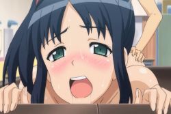 Rule 34 | 1boy, 1girl, animated, animated gif, ass, ass grab, black hair, blush, breasts, censored, doggystyle, green eyes, hetero, kamii maki, katekano idol sister, open mouth, sex, sex from behind, side ponytail, solo focus