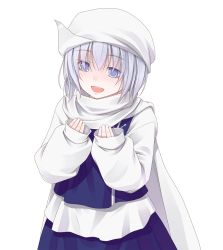 Rule 34 | 1girl, blue eyes, cape, crote, female focus, hat, letty whiterock, light purple hair, long sleeves, short hair, smile, solo, touhou, transparent background