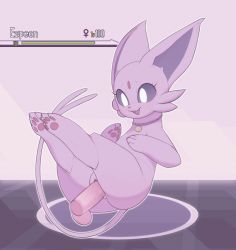 Rule 34 | 1girl, animal ears, animal hands, animated, animated gif, bestiality, collar, colored sclera, creatures (company), disembodied penis, espeon, eyelashes, full body, furry, game freak, gen 2 pokemon, happy sex, interspecies, jewelry, kekitopu, legs up, long ears, nintendo, nude, open mouth, pawpads, penis, pokemon, pokemon (creature), pokephilia, purple background, purple fur, purple sclera, sex, simple background, tail, testicles, uncensored, vaginal, white eyes