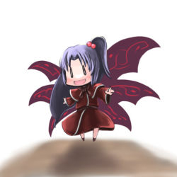Rule 34 | 1girl, ameimo, chibi, female focus, floating, lowres, multiple wings, mystic square, shinki (touhou), solo, touhou, touhou (pc-98), wings