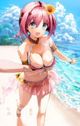 Rule 34 | 1girl, asalilysuke, blue eyes, blush, breasts, highres, large breasts, pink hair, princess connect!, swimsuit, tagme, yui (princess connect!)