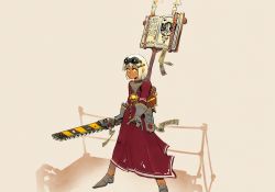 Rule 34 | 1girl, absurdres, adeptus ministorum, bandana, belt, book, boots, brown belt, candle, chainsword, closed mouth, dark-skinned female, dark skin, dress, gloves, grey gloves, highres, holding, holding sword, holding weapon, long sleeves, looking at viewer, medium hair, ministorum priest, open book, polilla, priest, red dress, smile, solo, sword, warhammer 40k, weapon, white hair, yellow eyes