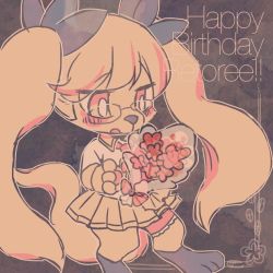 Rule 34 | 10s, dog, furry, glasses, happy birthday, long hair, mz marine, retoree (show by rock!!), show by rock!!, twintails, yellow eyes