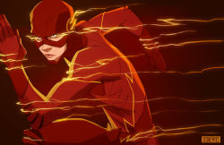 Rule 34 | 1boy, artist name, artist request, barry allen, bodysuit, dc comics, flash (series), gloves, male focus, mask, motion blur, running, solo, source request, the flash, yellow eyes