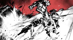 Rule 34 | armored core, armored core 6, battleship, explosion, fireworks of shibuya(armored core 6), las91214, mecha, military vehicle, missile pod, monochrome, no humans, robot, ship, sketch, thrusters, warship, watercraft