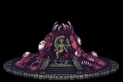 Rule 34 | cosmic horror, eldritch abomination, eternal darkness: sanity&#039;s requiem, extra eyes, extra mouth, jushi yamori (resin gecko), lowres, mantorok, monster, nintendo, pixel art, resized, silicon knights, statue, teeth, upscaled, waifu2x