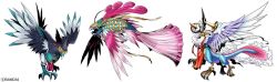 Rule 34 | bird, claws, digimon, dragon, fish, huankunmon, official art, tail, wings, xiangpengmon, xiquemon
