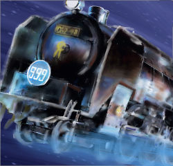 Rule 34 | ginga tetsudou 999, locomotive, no humans, space, star (sky), steam locomotive, three-nine (space train), train