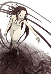 Rule 34 | 00s, 1girl, agatha, breasts, claymore (series), forehead, looking down, nude, solo, tentacles, walking, yama