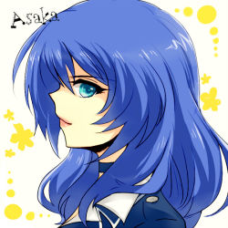 Rule 34 | 10s, 1girl, blue hair, cardfight!! vanguard, female focus, narumi asaka, solo, white background
