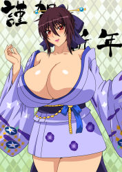 Rule 34 | 1girl, breasts, highres, huge breasts, mizuki shiranui, mizutani rin, smile, solo, taimanin (series), taimanin yukikaze