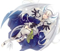Rule 34 | 1girl, armor, cape, corrin (female) (fire emblem), corrin (fire emblem), dragon wings, fire emblem, fire emblem fates, hiyori (rindou66), looking at viewer, nintendo, pointy ears, red eyes, simple background, slit pupils, smile, solo, white background, white hair, wings