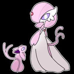 Rule 34 | 1girl, arms at sides, black background, bob cut, cat girl, cat tail, colored sclera, colored skin, creatures (company), espeon, female focus, forehead jewel, forked tail, from behind, full body, fusion, game freak, gardevoir, gem, gen 2 pokemon, gen 3 pokemon, hair over one eye, highres, looking at viewer, looking back, multicolored skin, nintendo, no mouth, one eye covered, outline, pink hair, pink skin, pokemon, pokemon (creature), purple sclera, red gemstone, short hair, simple background, sitting, standing, tail, tail raised, two-tone skin, white eyes, white outline, white skin, yuri (fl0werspace)