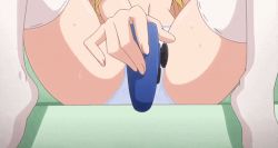 Rule 34 | 1girl, animated, animated gif, baka na imouto o rikou ni suru no wa ore no xx dake na ken ni tsuite, blonde hair, blurry, breasts, chair, closed eyes, clothes lift, controller, depth of field, female masturbation, from below, hair bobbles, hair ornament, indoors, large breasts, long hair, lowres, masturbation, mitsui hana, moaning, nipple stimulation, nipple tweak, nipples, no bra, no shoes, open mouth, panties, shirt lift, side ponytail, sitting, skindentation, solo, spread legs, sweat, thighhighs, thighs, underwear, white panties, white thighhighs