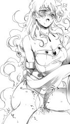 Rule 34 | 00s, 1girl, blush, breasts, cleavage, clothed sex, cowgirl position, g-string, girl on top, greyscale, kanke (yonkuma), large breasts, long hair, monochrome, nia teppelin, aged up, panties, penis, pussy juice, sex, solo focus, straddling, tears, tengen toppa gurren lagann, thong, uncensored, underwear, vaginal