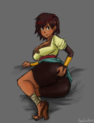 Rule 34 | 1girl, ajna (indivisible), ass, beegobee, bike shorts, dark skin, indivisible, pussy, spread pussy, spread pussy under clothes, tagme, uncensored