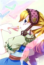 Rule 34 | 1girl, agitha, bad id, bad pixiv id, blonde hair, bug, butterfly, licking finger, honey, bug, licking, naonomi, nintendo, pointy ears, solo, the legend of zelda, the legend of zelda: twilight princess, tongue
