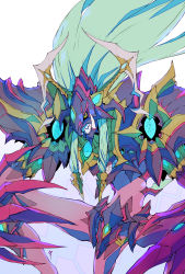 armor claws diablomon diablomon_x-antibody digimon highres sharp_teeth solo teeth yellow_eyes