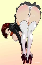 Rule 34 | 1girl, absurdres, agent aika, aika (series), ascot, ass, ayumi (agent aika), bad anatomy, black delmo, black footwear, black jacket, black skirt, breasts, brown eyes, brown hair, covered erect nipples, delmo, delmogeny uniform, dress, extra, high heels, highres, jacket, juliet sleeves, long sleeves, looking at viewer, medium breasts, open mouth, pleated skirt, puffy sleeves, red ascot, short hair, simple background, skirt, solo, standing, thick thighs, thighhighs, thighs, tl@lock, uniform, white thighhighs, wide hips