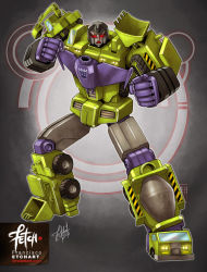 Rule 34 | 2016, caterpillar tracks, clenched hands, dated, decepticon, devastator (transformers), deviantart username, franciscoetchart, glowing, glowing eyes, insignia, lights, logo, looking at viewer, mecha, red eyes, robot, tire, transformers, watermark, web address