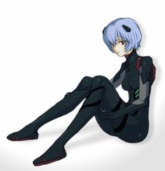 Rule 34 | 10s, 1girl, aoi chihiro (ru3ds), ayanami rei, bad id, bad pixiv id, black bodysuit, blue hair, bodysuit, evangelion: 3.0 you can (not) redo, image sample, neon genesis evangelion, pixiv sample, plugsuit, rebuild of evangelion, red eyes, short hair, sitting, solo