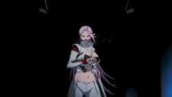 Rule 34 | 1girl, animated, animated gif, explosion, pink hair, sword, triage x, weapon