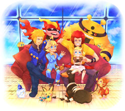 Rule 34 | 1girl, 3boys, :o, afro, ahoge, asymmetrical hair, bad id, bad pixiv id, berry, berry (pokemon), blonde hair, blue eyes, bodysuit, bonnie (pokemon), bracelet, brother and sister, chimchar, clemont (pokemon), cloud, couch, creatures (company), crossed legs, dedenne, electivire, flint (pokemon), food, fruit, full body, game freak, gen 2 pokemon, gen 4 pokemon, gen 5 pokemon, gen 6 pokemon, glasses, grin, gym leader, highres, houndoom, jewelry, joltik, litwick, looking at viewer, magmortar, mary janes, mkttpi69, multiple boys, nintendo, open mouth, oran berry, pichu, pokemon, pokemon (anime), pokemon (creature), pokemon dppt (anime), poking, purple eyes, red eyes, red hair, shoes, siblings, sitting, sitting on lap, sitting on person, smile, sneakers, sweatdrop, teeth, volkner (pokemon), whiskers, window