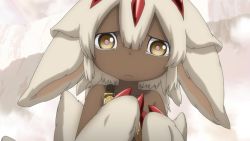 Rule 34 | 1girl, animal ears, anime screenshot, faputa, furry, looking at viewer, made in abyss, non-web source, solo, standing, yellow eyes