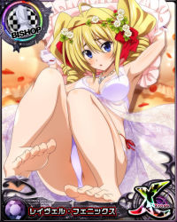 Rule 34 | 1girl, bishop (chess), blonde hair, blue eyes, breasts, card (medium), chess piece, cleavage, high school dxd, large breasts, official art, ravel phenex