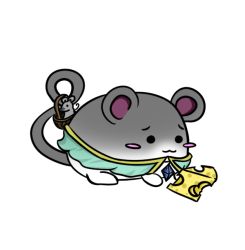 Rule 34 | :3, animal ears, cheese, food, jewelry, littlehizi, mouse (animal), mouse ears, mouse tail, nazrin, pendant, sukusuku hakutaku, tail, touhou, white background