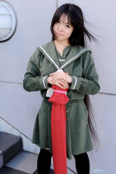 Rule 34 | cosplay, katana, misumi shoko, photo (medium), red hair, sailor, school uniform, serafuku, shakugan no shana, shana, sword, thighhighs, weapon