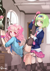 Rule 34 | + +, 2boys, anal, anal object insertion, androgynous, arm support, artist name, bad id, bad pixiv id, black legwear, blonde hair, clothing aside, crossdressing, earrings, flat chest, green eyes, green hair, hair ornament, hairband, hairclip, indoors, jewelry, leg up, long hair, looking at viewer, male focus, male penetrated, multicolored hair, multiple boys, multiple girls, multiple penises, necktie, object insertion, original, panties, panties aside, penis, pink hair, red eyes, riccae, sex, skirt, stretching, sweater, symbol-shaped pupils, thighhighs, trap, trap on trap, uncensored, underwear, union jack, wristband, yaoi